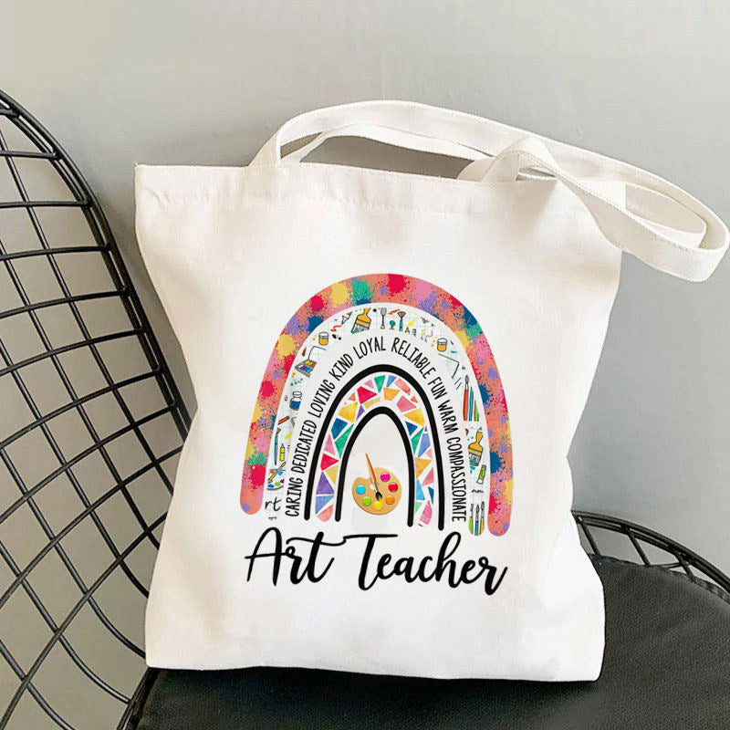 Wholesale Teacher Printed Canvas Bags, Environmentally Friendly Handbags, Shopping Bags