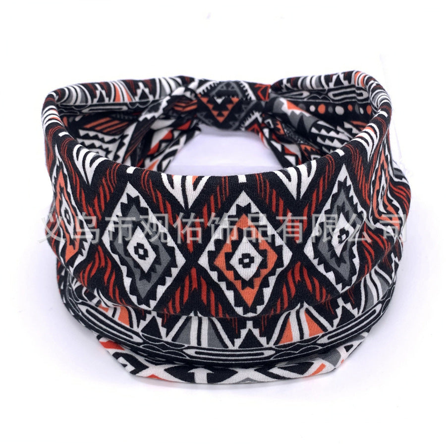 Wholesale Printed Women's Wide-brimmed Sports Women's Sweat-absorbing Headscarf