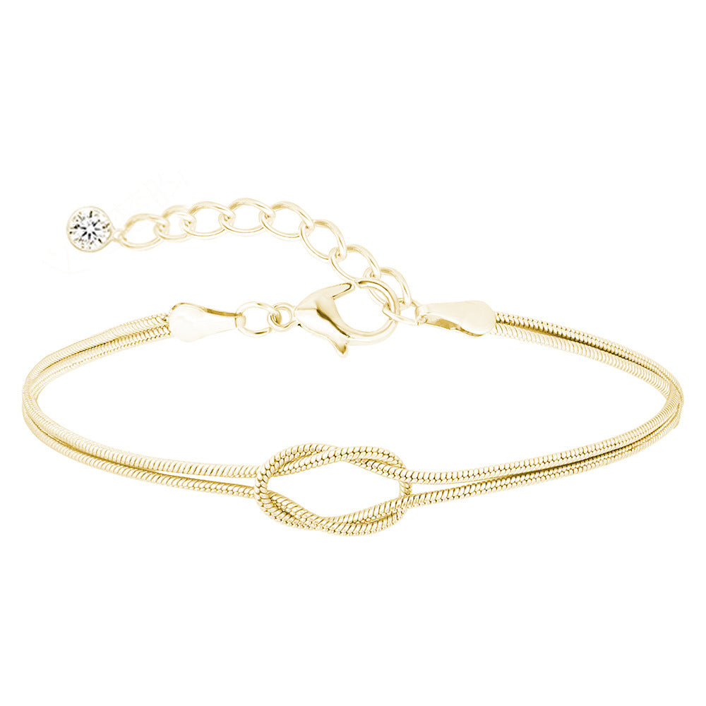 Wholesale New Knotted Couple Snake Bone Love Bracelet Brass Bracelet