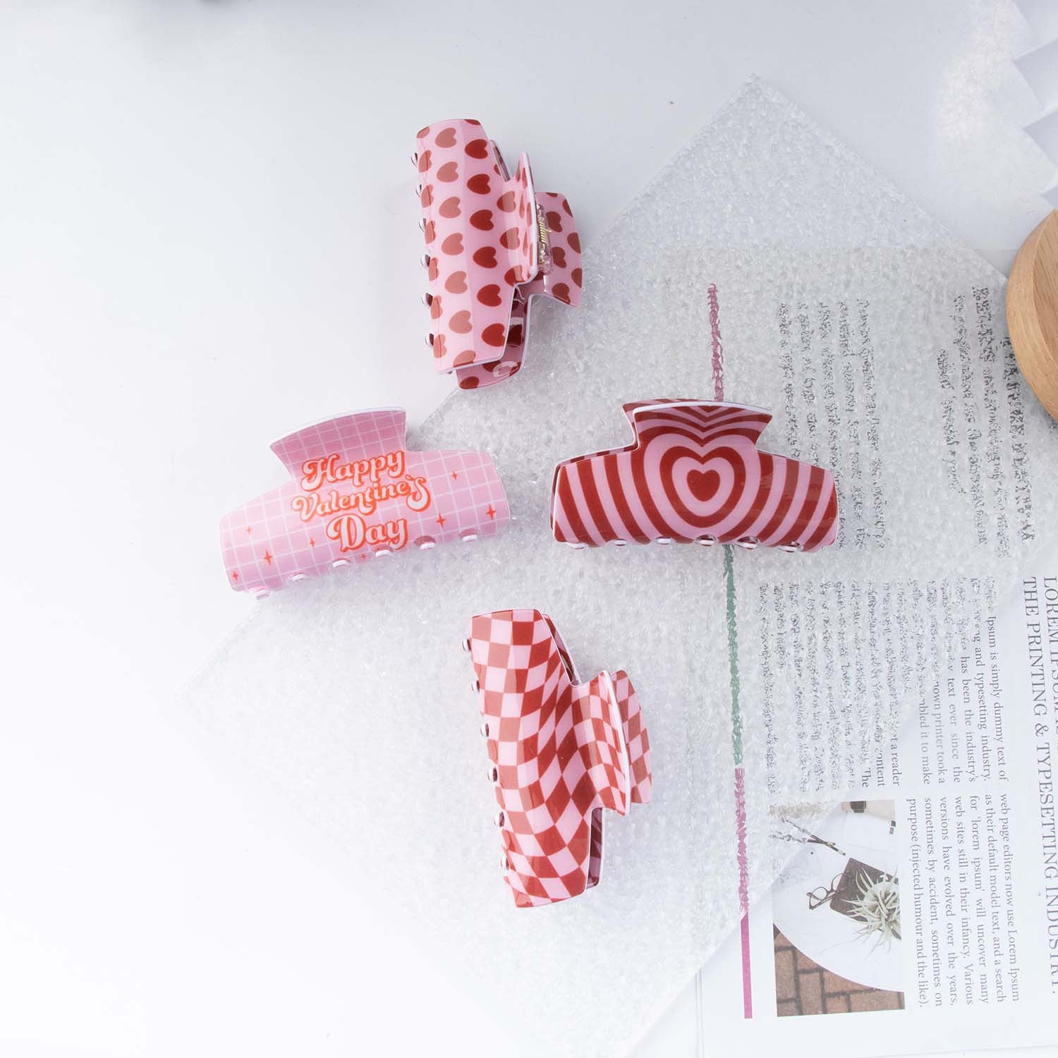 Wholesale Valentine's Day Series PVC Hair Clips