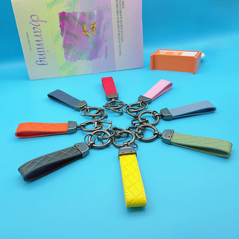 Llavero de cordero de gamuza de cuero al por mayor