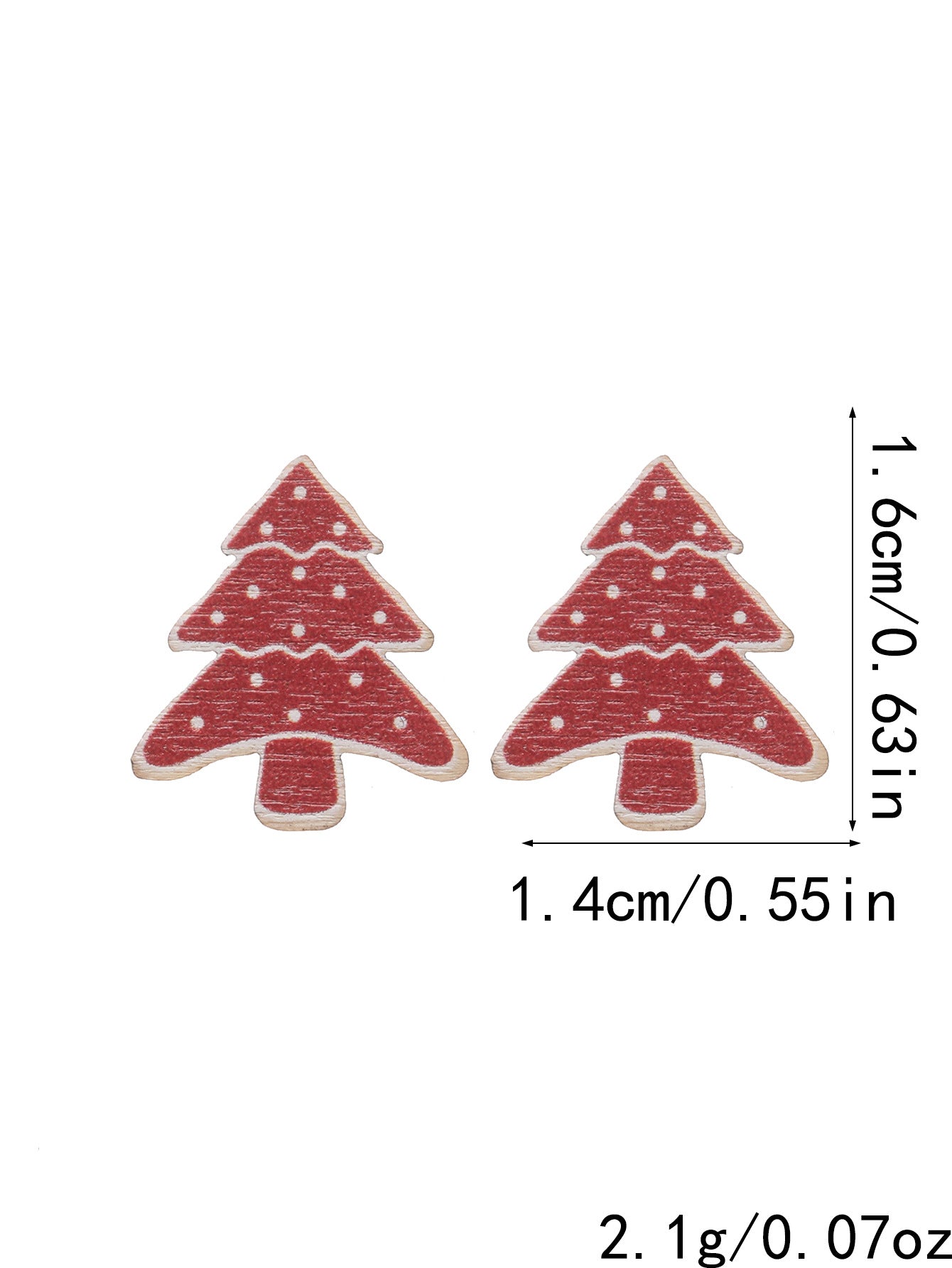 Wholesale Christmas Colorful Wood Earrings