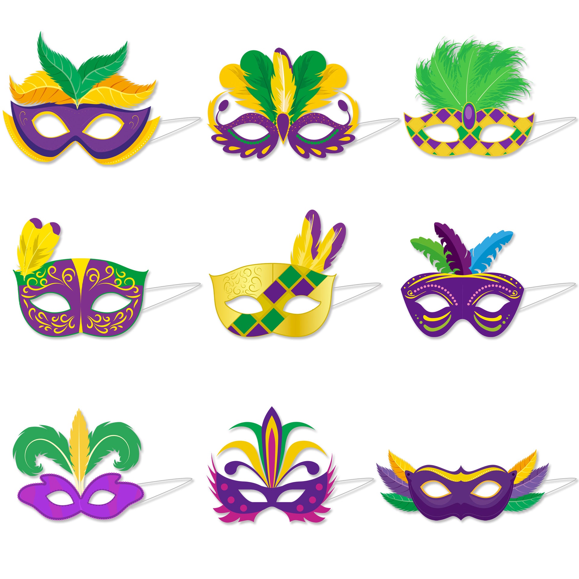 Wholesale MARDI GRAS Carnival Theme Party Mask Decoration