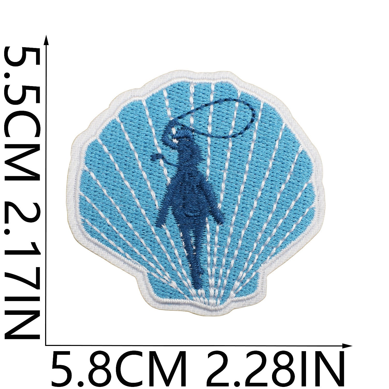 Wholesale Western Cowboy Shell Embroidered Patch Polyester Heat Transfer Applique For Clothing Casual Decorative Accent And Resale