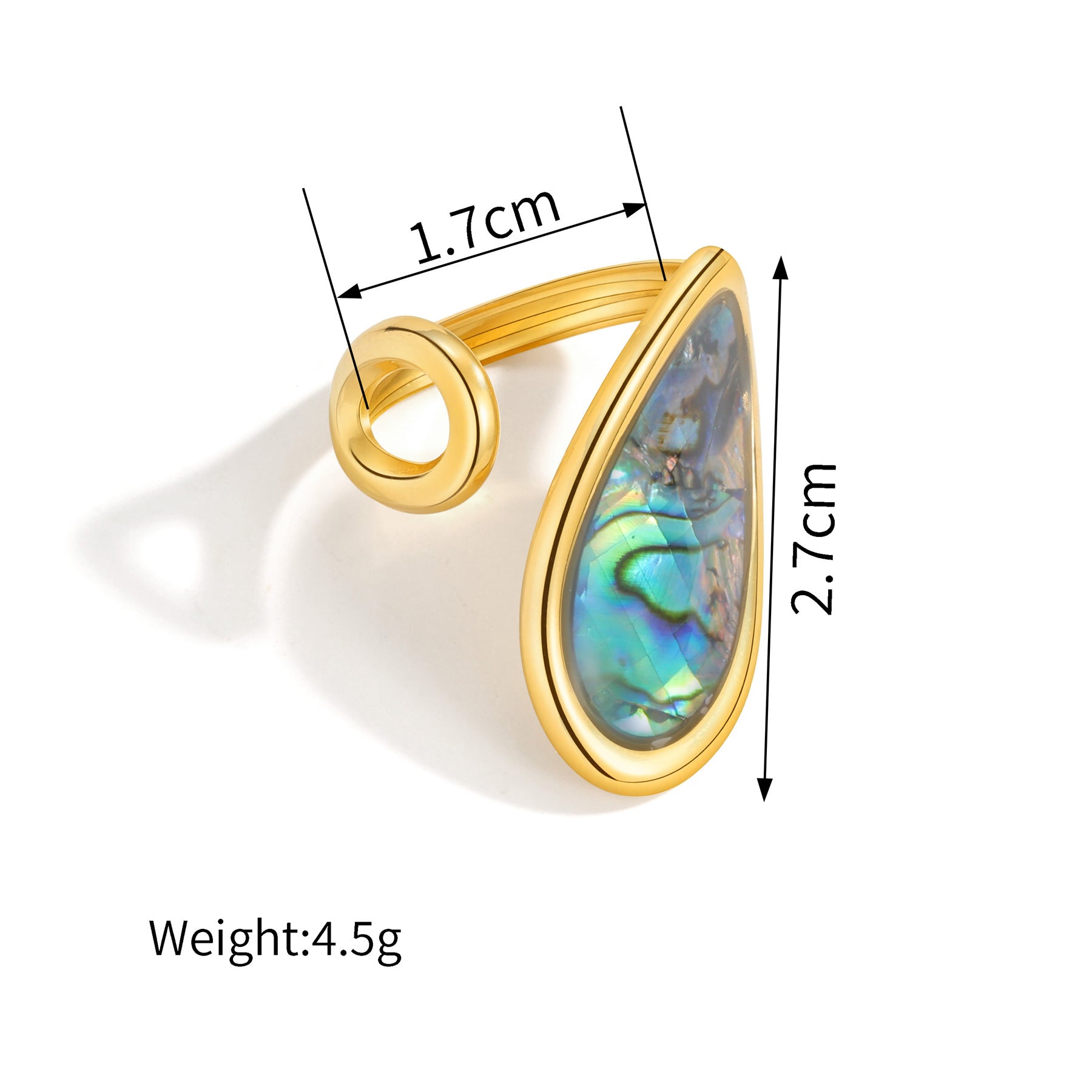 Wholesale French Retro Irregular Geometric Shell Inlay Ring For Women Trendy Stainless Steel Finger Ring Boutique Resale Accessory Gift