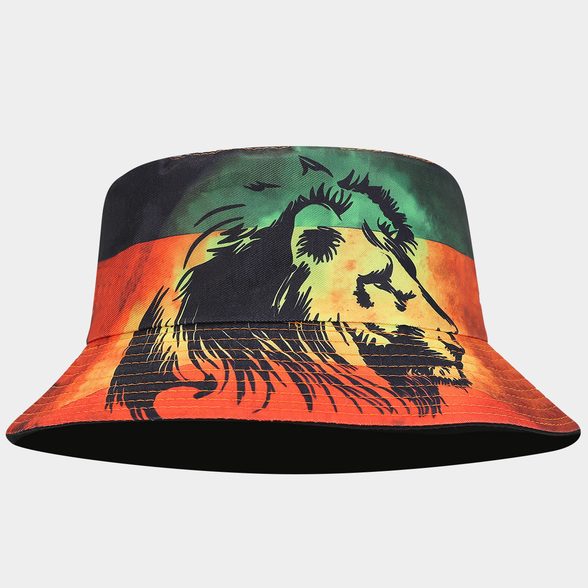 Wholesale Fashion Heat Transfer Large Pattern Double-sided Sun Visor Bucket Hat