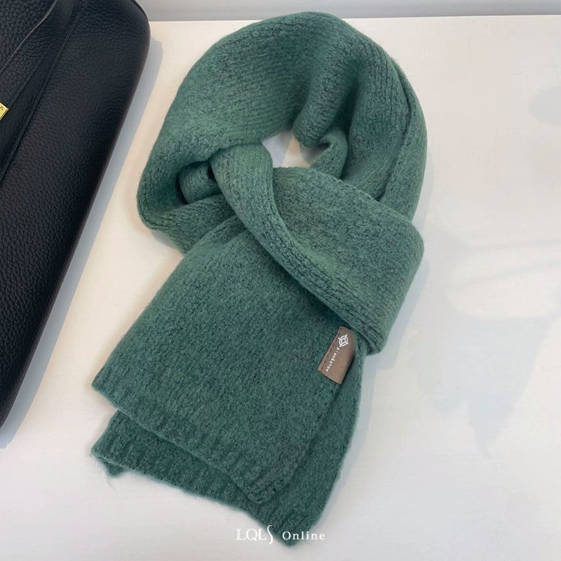 Wholesale Wool Blend Knitted Solid Color Wool Scarf