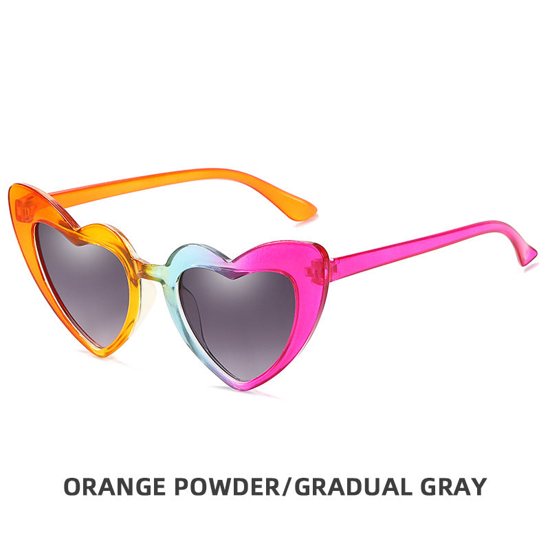 Wholesale Children's Retro Personality Love Style Anti-ultraviolet Sunglasses