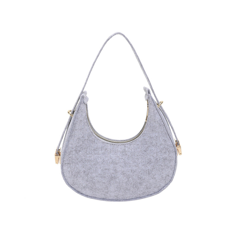 Wholesale Solid Color Plaid Underarm Shoulder Bag Handbag