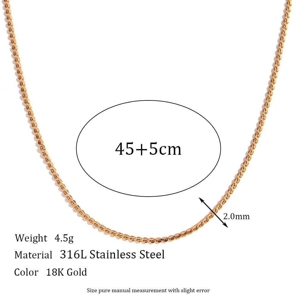 Wholesale blade chain box Stainless Steel Necklace