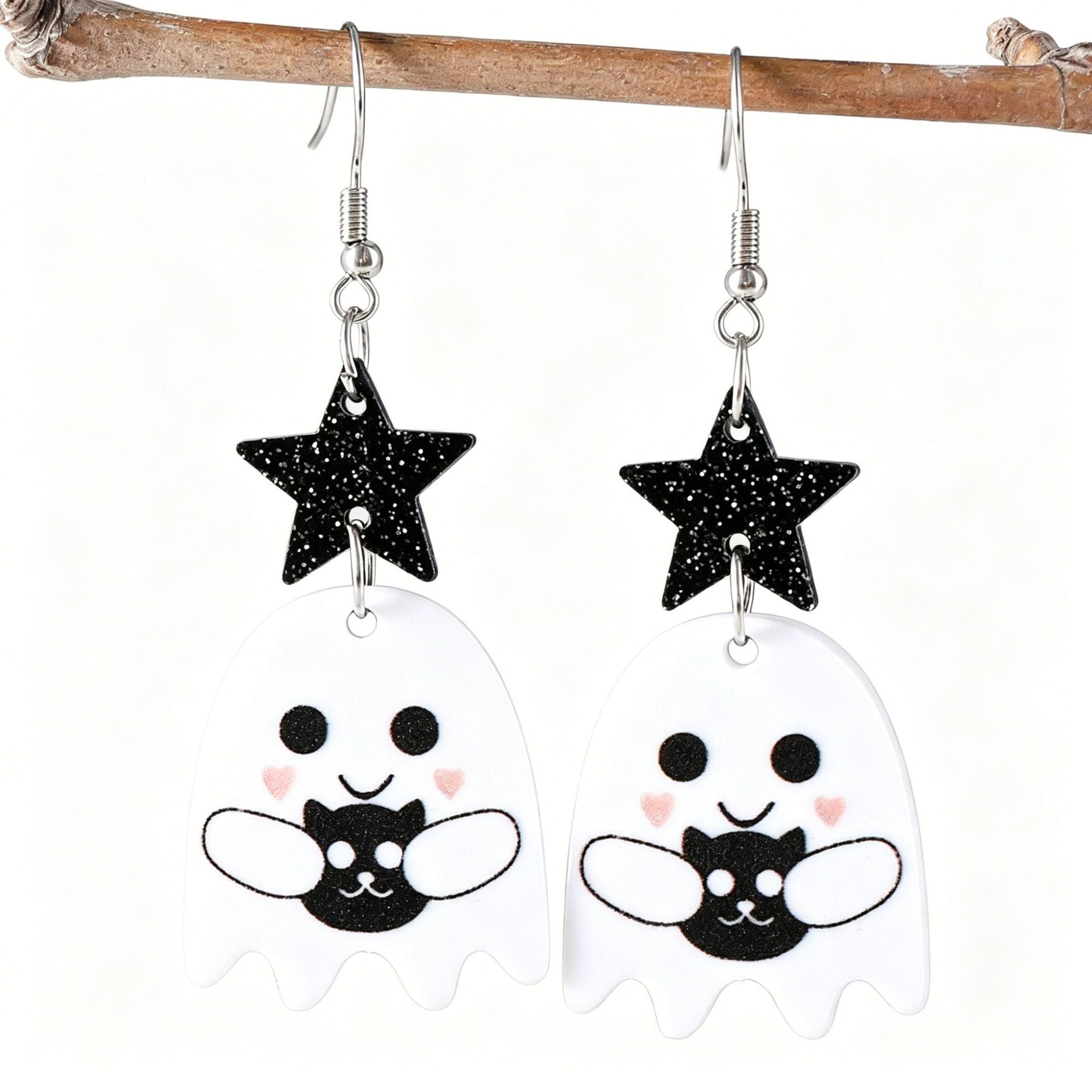 Wholesale  Ghost Pumpkin Acrylic Earrings Fashion Accessory Gift For Boutique Resale