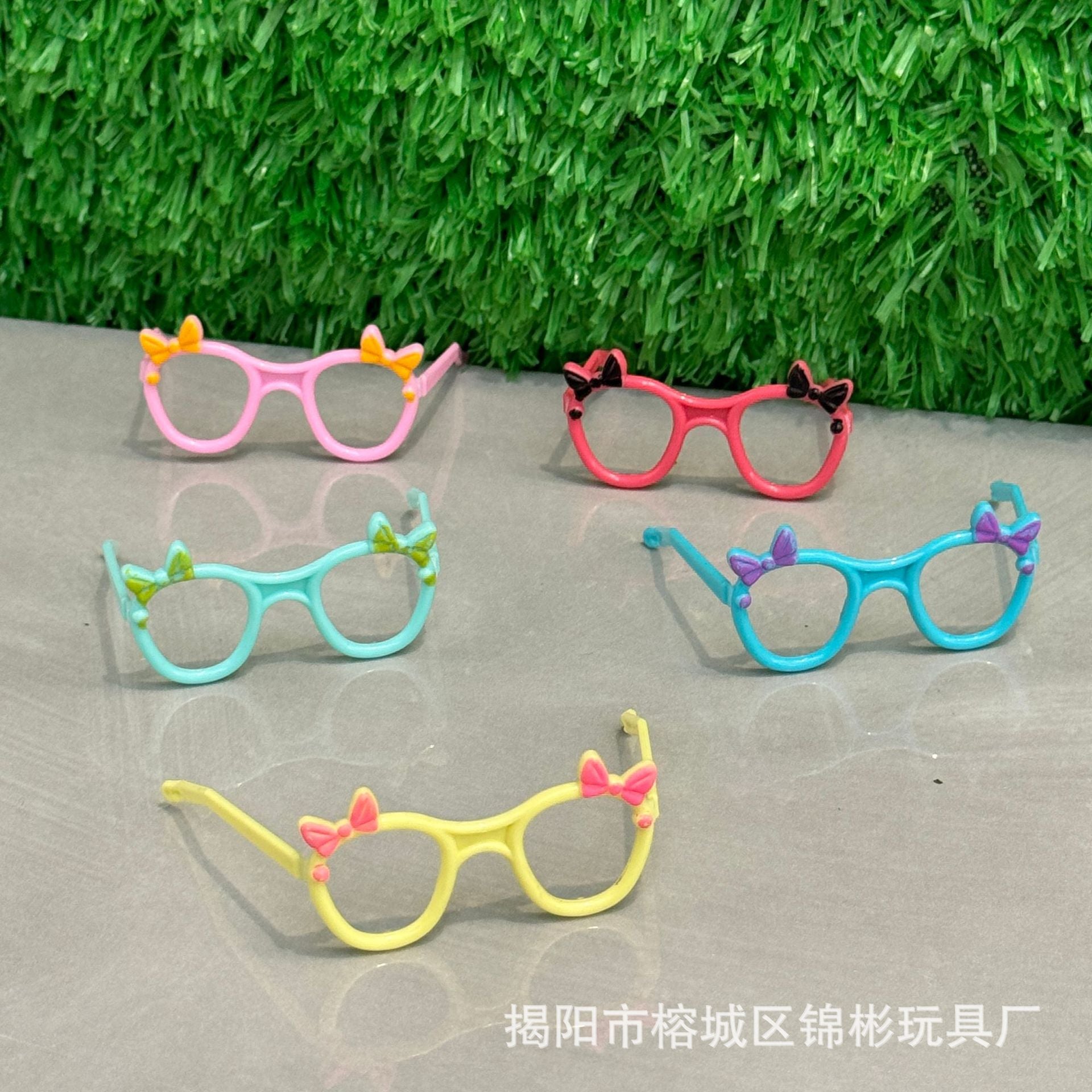 Wholesale 100pcs 30cm Doll Multi color Glasses Doll Accessories