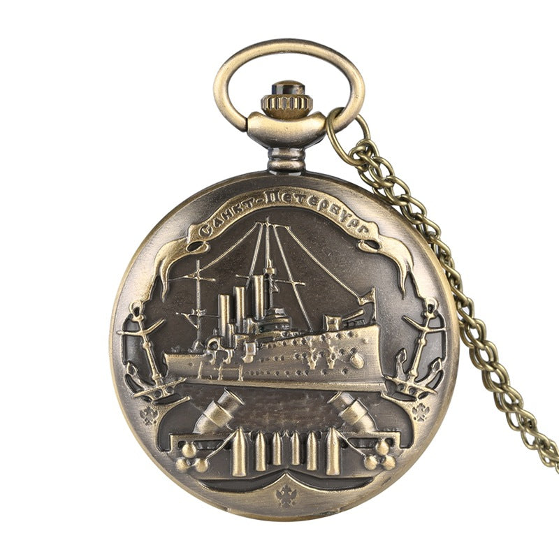 Wholesale Bronze relief cruise ship pocket watch