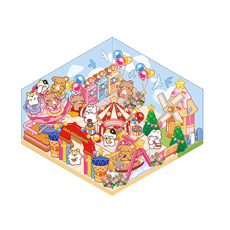 Wholesale Rainbow Amusement Park Miniature Scene 2. 5D Sticker