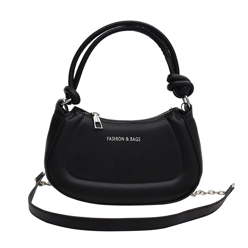 Wholesale Pressed Solid Color Chain Versatile Underarm Bag