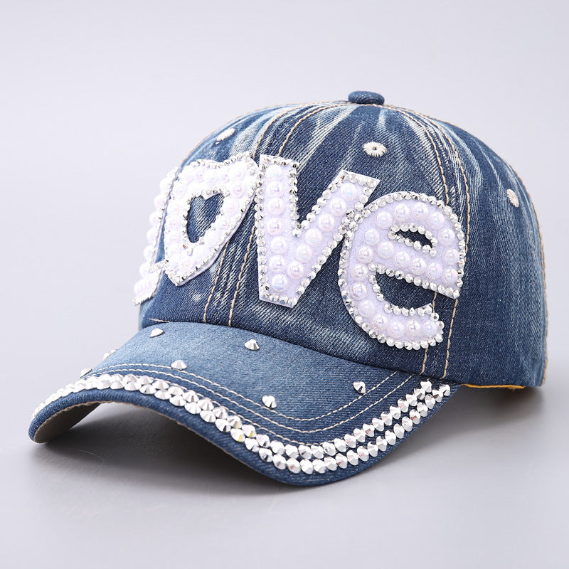 Wholesale Color Diamond Love Love Butterfly Curved Cornice Cap