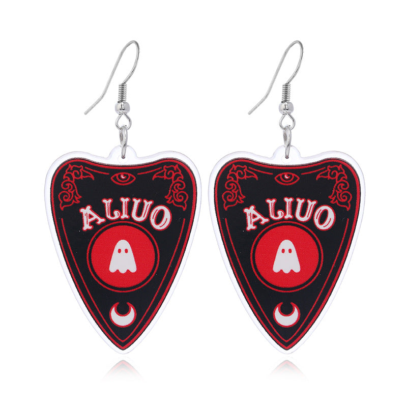 Wholesale  Dark Skull Acrylic Earrings