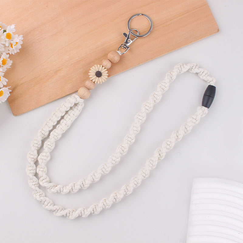 Wholesale Cartoon Little Daisy Handmade Woven Keychain