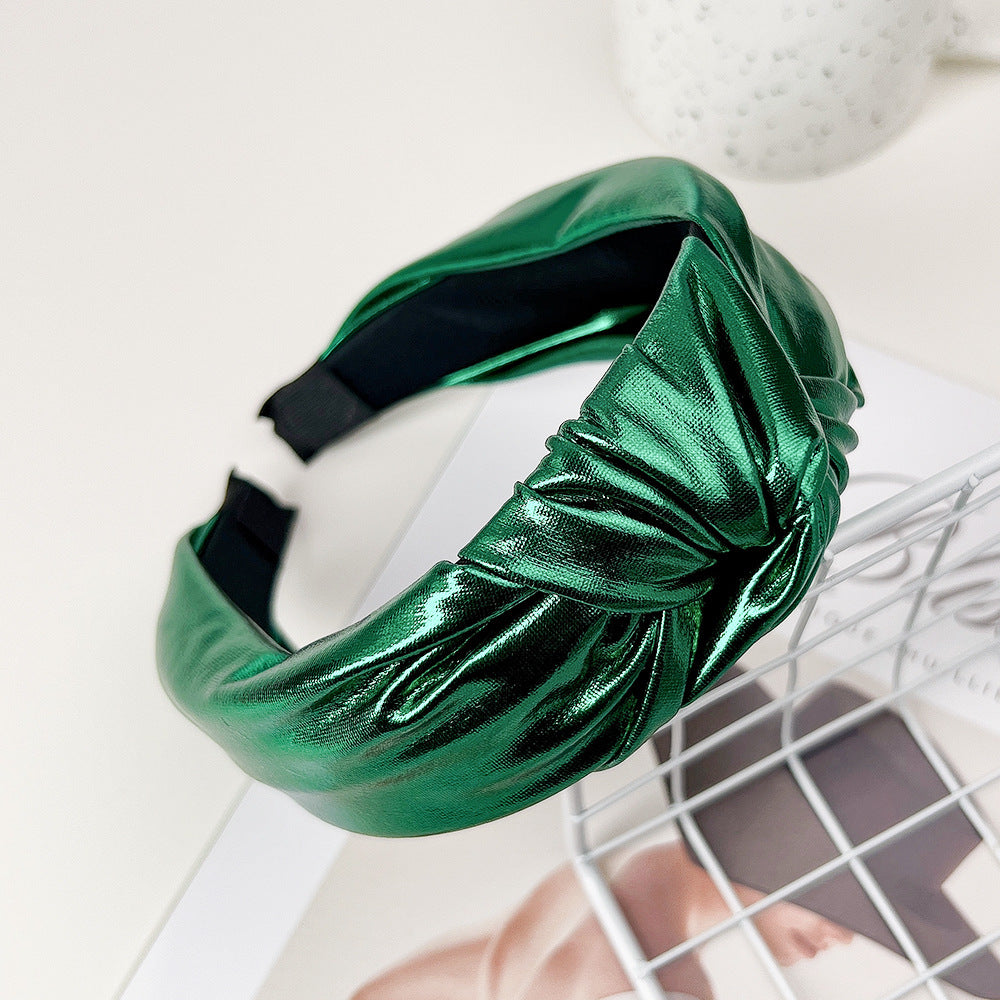 Diadema al por mayor de láser PU ancho