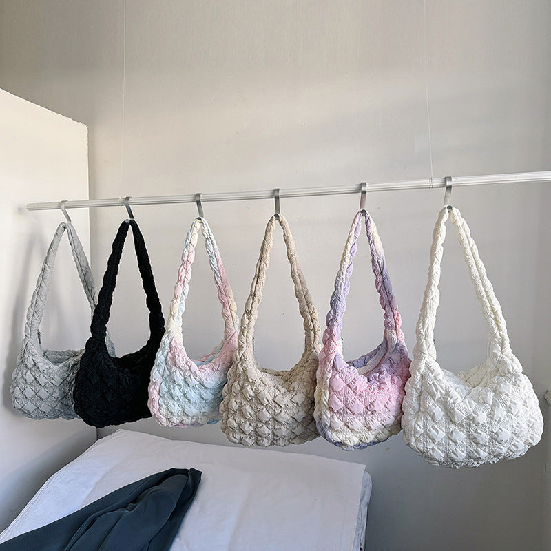 Wholesale Autumn and Winter Nylon Pleated Cloud Large Capacity Single Shoulder Crossbody Bags