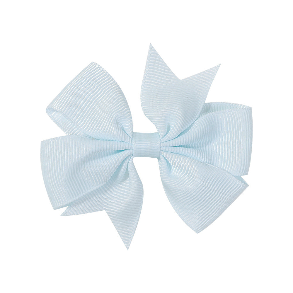 Wholesale 10pcs DIY Handmade Baby Dovetail V Ribbed Ribbon Bow Hairpin