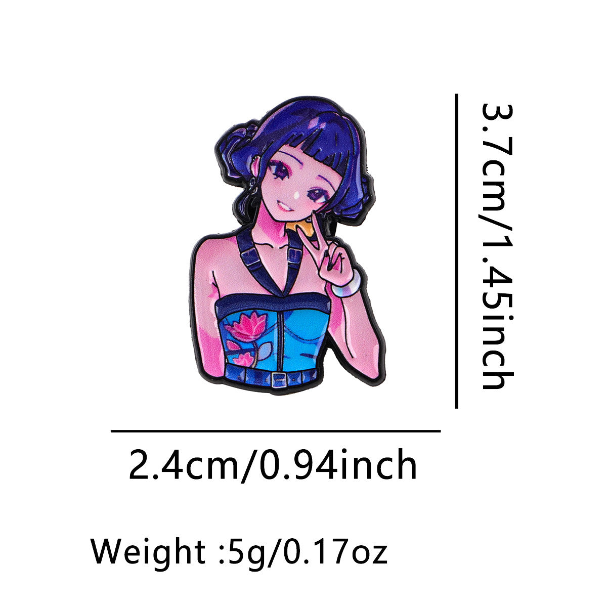 Wholesale Personalized girl brooch cartoon metal badge