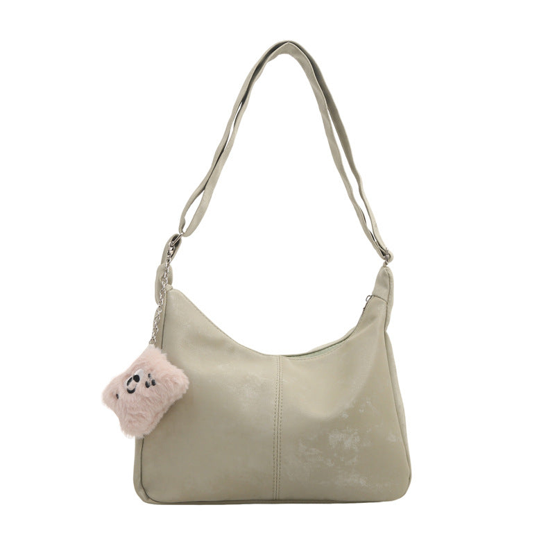 Wholesale Retro Solid Color Versatile Shoulder Bag
