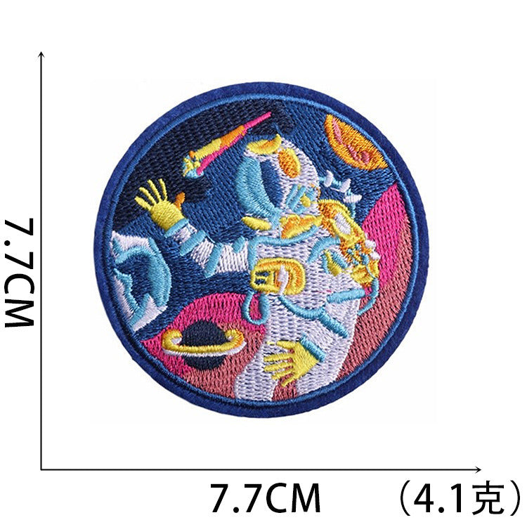 Wholesale Stylish Polyester Embroidered Astronaut Space Patch For Kids Clothing And DIY Crafts OLY Exclusive