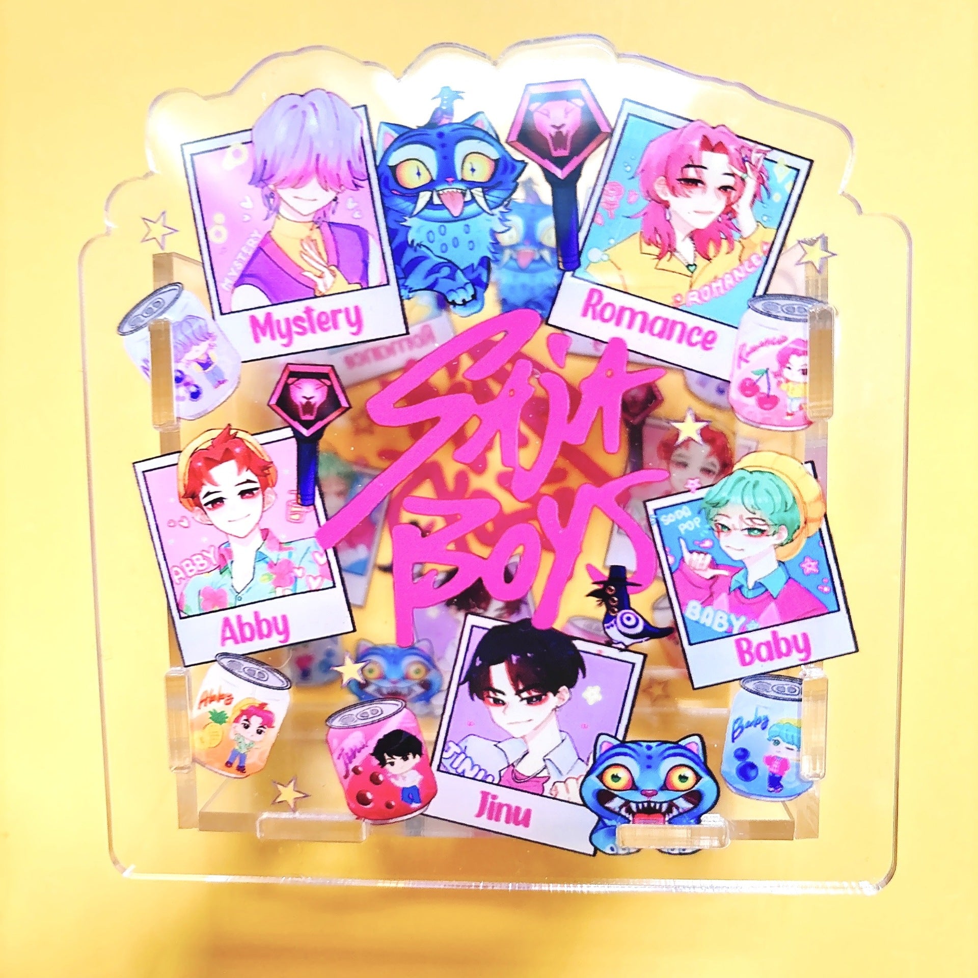 Wholesale New acrylic pen holder pencil box stationery storage 10cm