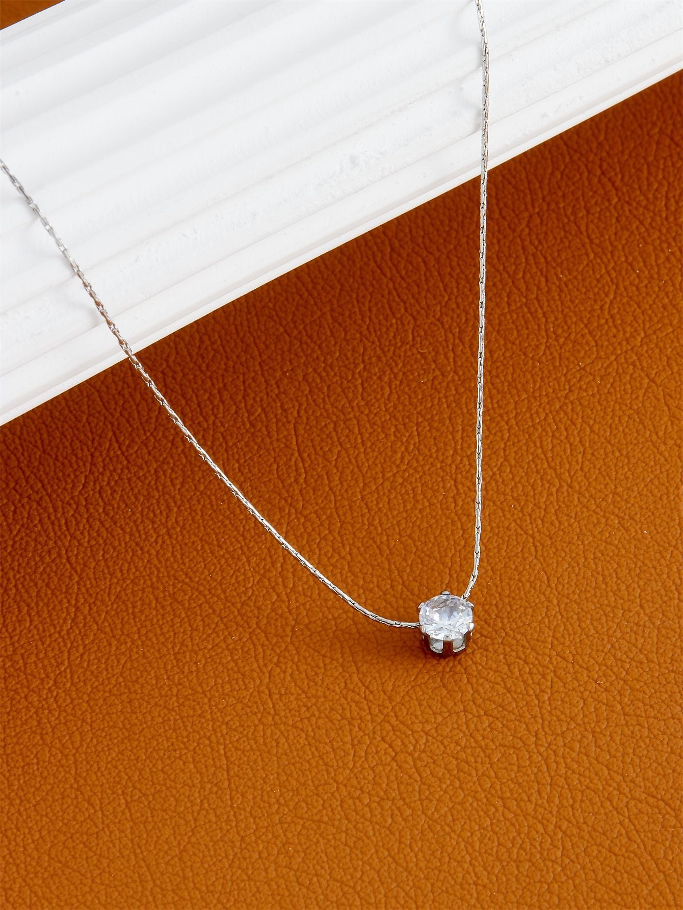 Wholesale Zircon Necklace  All-match Collarbone Chain Titanium Steel Necklace