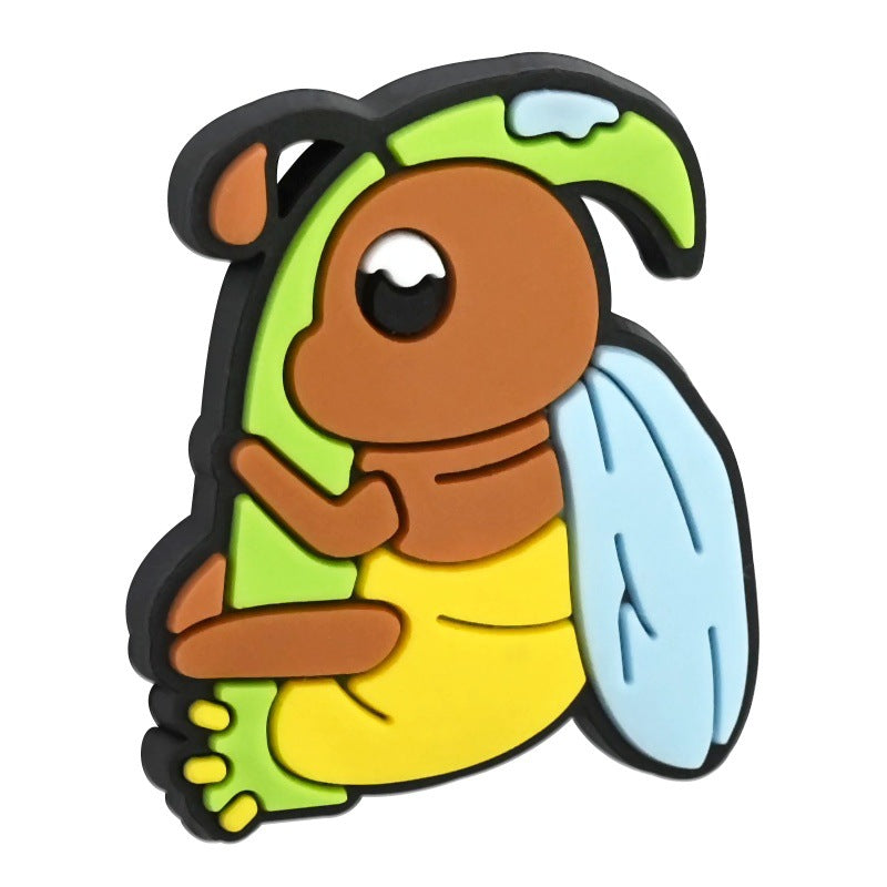 Wholesale Random 100pcs Cartoon Bee Series Ballpoint Pen Bead Accessories DIY Soft PVC Loose Beads