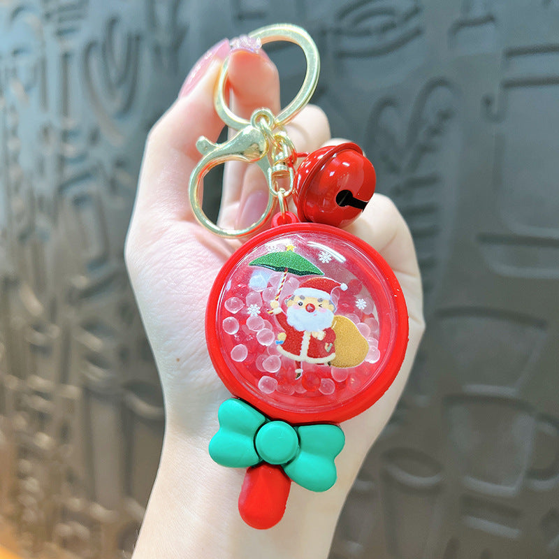 Wholesale Aromatherapy Christmas Fragrance Beads Santa Silicone Keychain