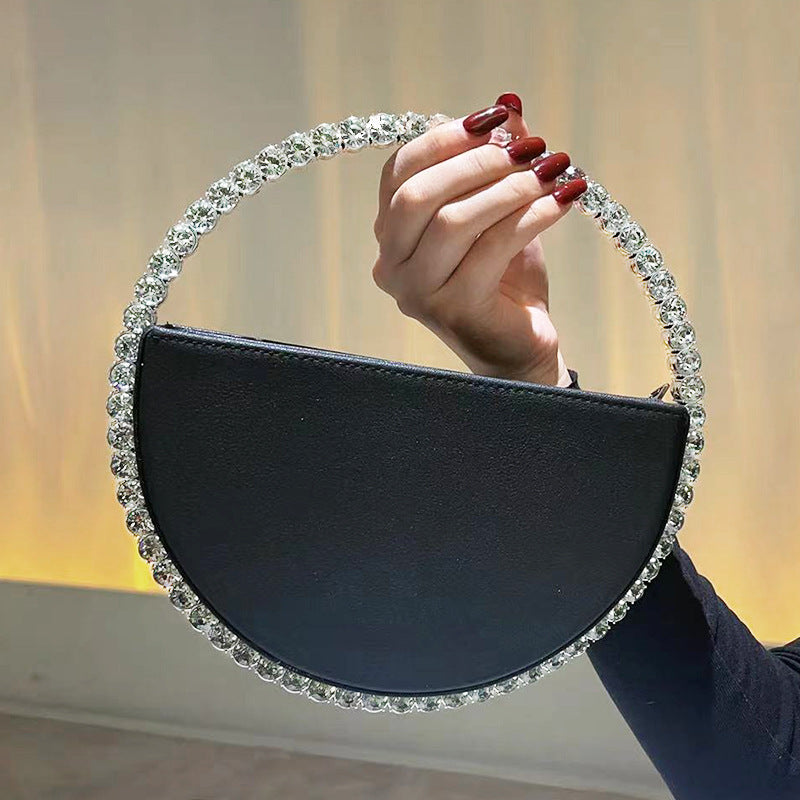 Wholesale Round Crystal Diamond Clutch Bag