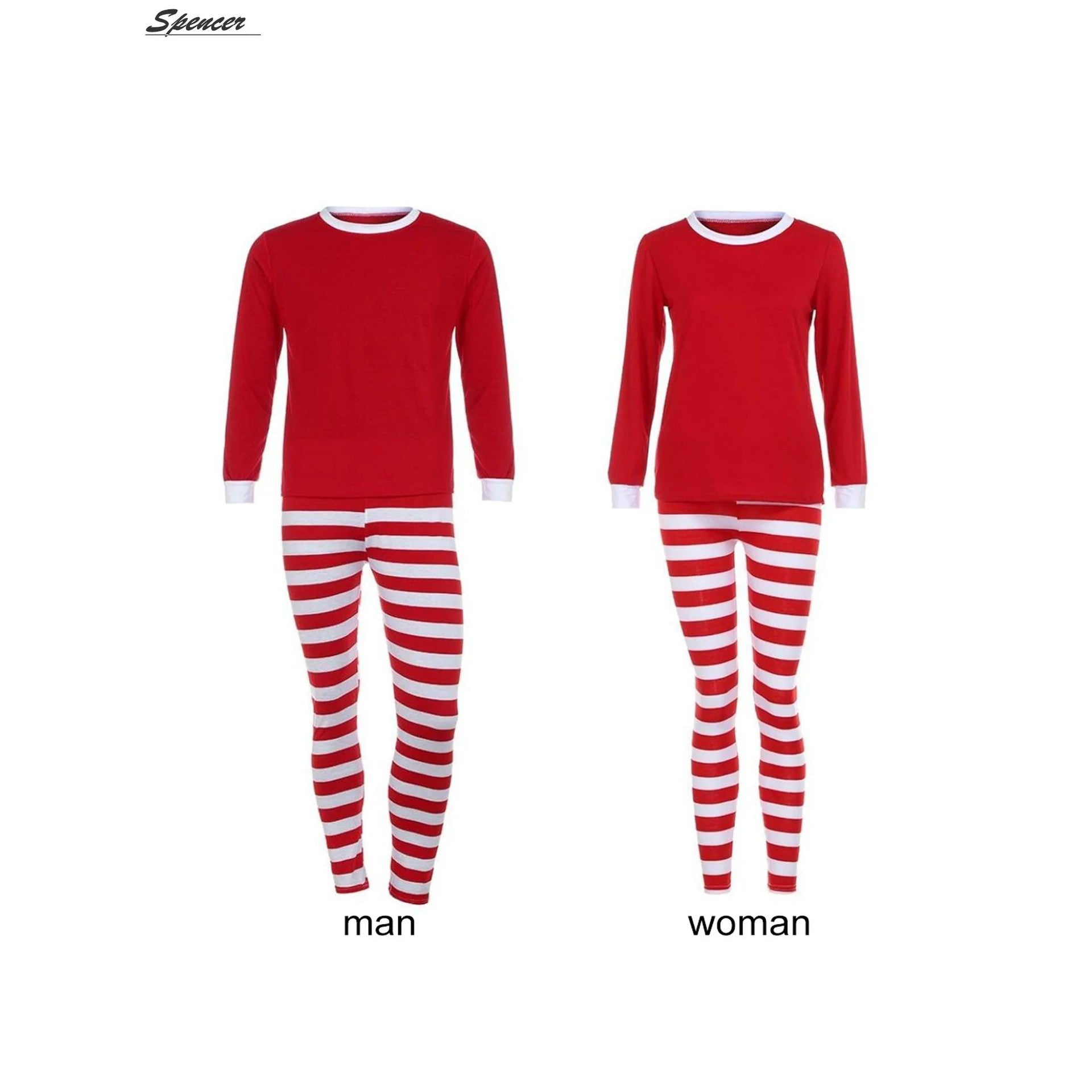 Wholesale Christmas Striped Parent-child Home Set Pajamas