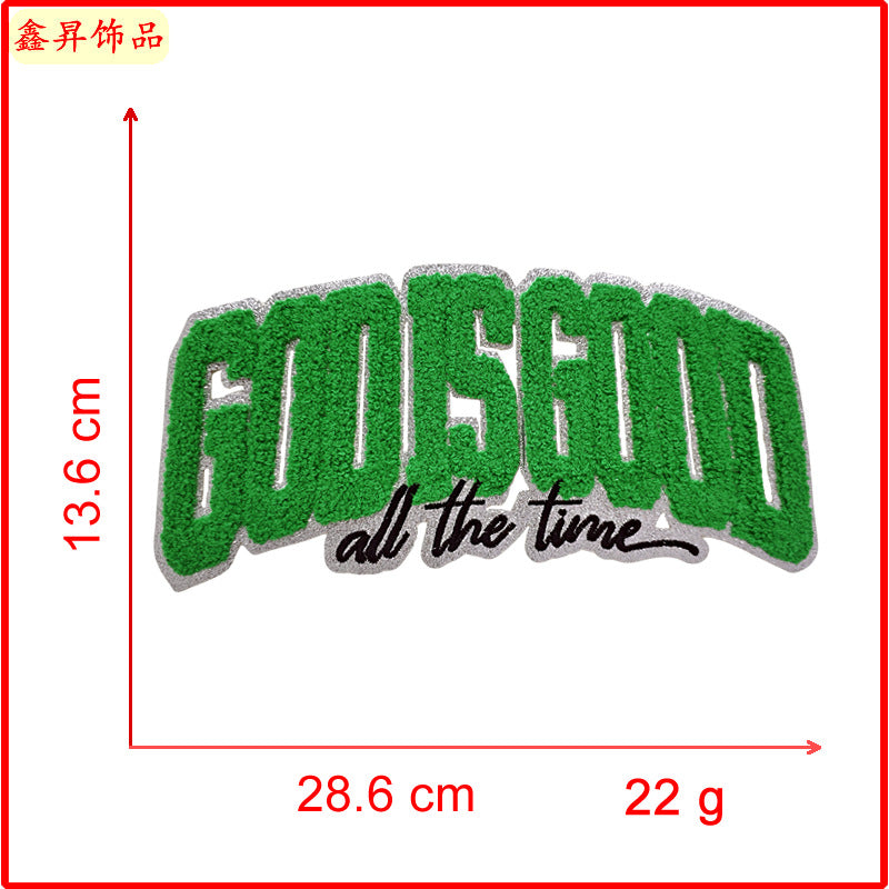 Wholesale   10pcs  Towel Embroidered Cloth Stickers Decorations Adhesive Clothing Direct Supply