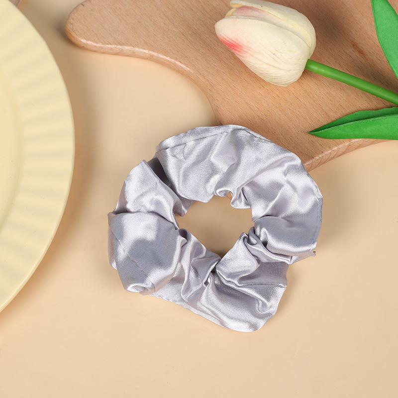 Wholesale 10pcs Solid Color All-match Imitation Silk Ponytail Hair Tie