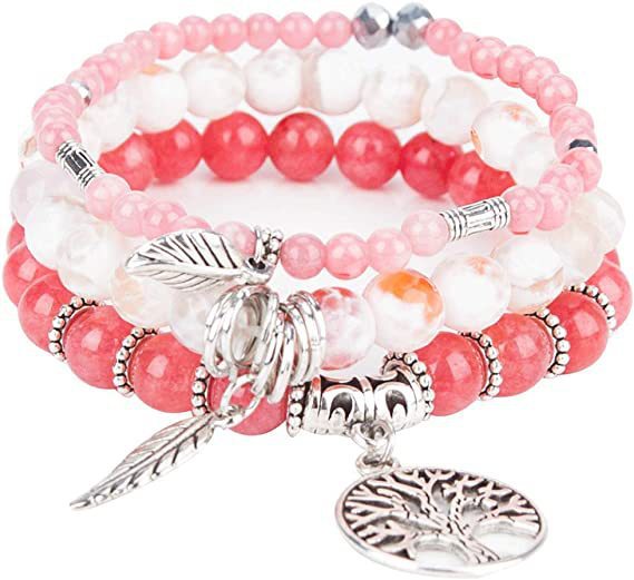 Wholesale Tree of Life Bracelet Turquoise Jasper Agate Gemstone Beaded Bracelet