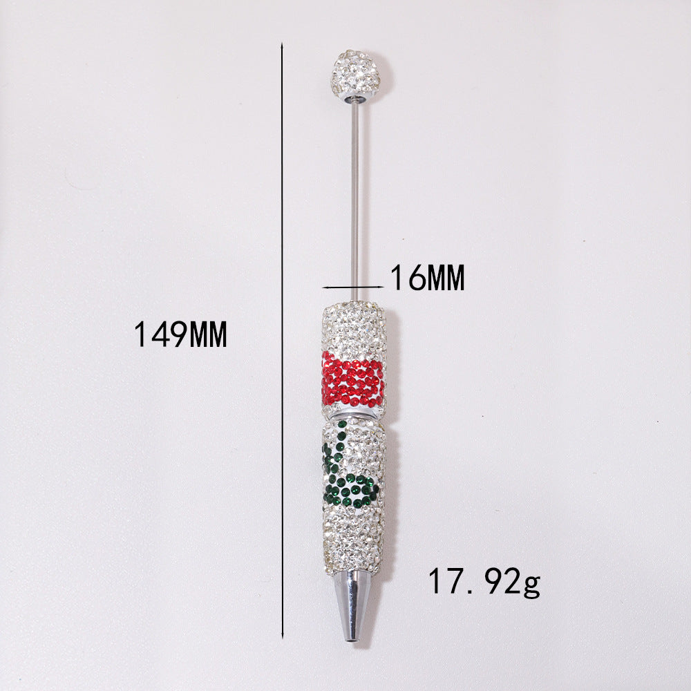 Wholesale 5pcs Tulip Full Diamond Heavy Soft y Ballpoint Fancy Beadable Pens