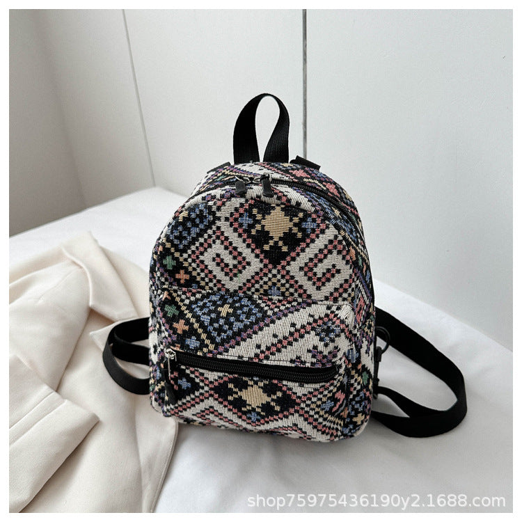 Wholesale Aztec Fabric Women's Small Backpack