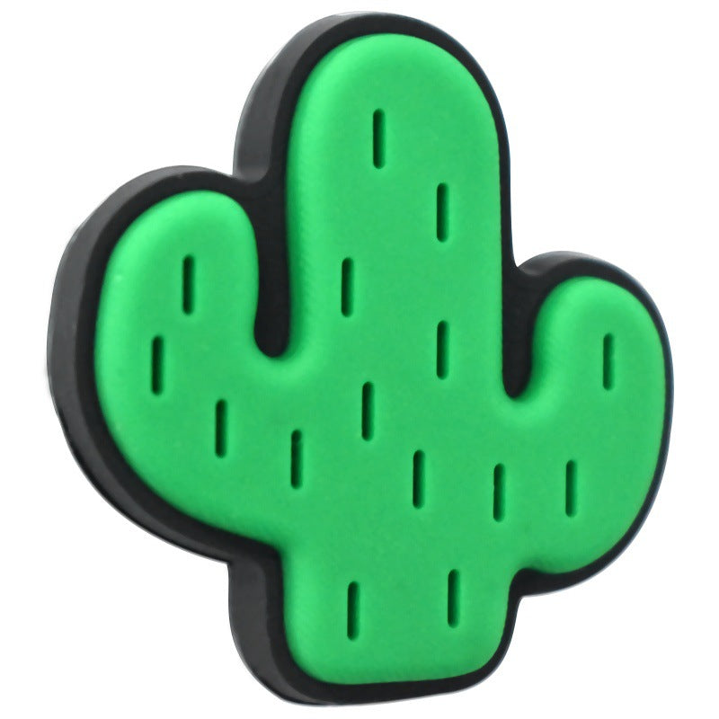 Wholesale   Random 100pcs Cactus series soft glue perforated double-sided thick patch DIY detachable beads