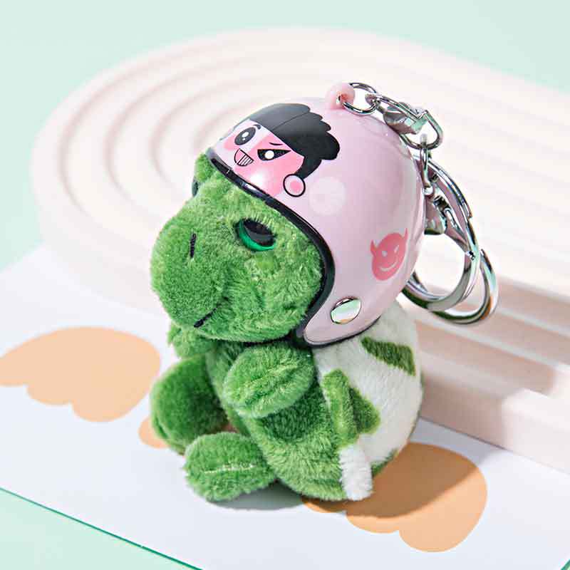 Wholesale Helmeted Turtle Cute Plush Turtle Accessory Keychain