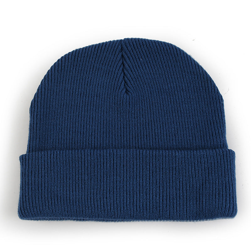 Wholesale Spot Wholesale Knitted Hats Winter Warm Solid Color Thickened Beanie