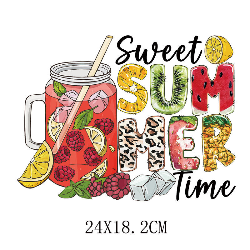 Wholesale Summer Cartoon Heat Transfer   UV DTF Ready to Press Transfers Wraps