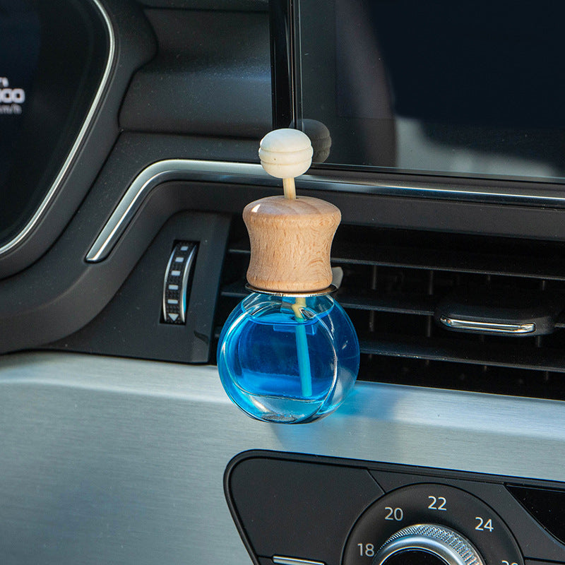 Wholesale Car Air Outlet Aromatherapy Glass Round Perfume Empty Bottle