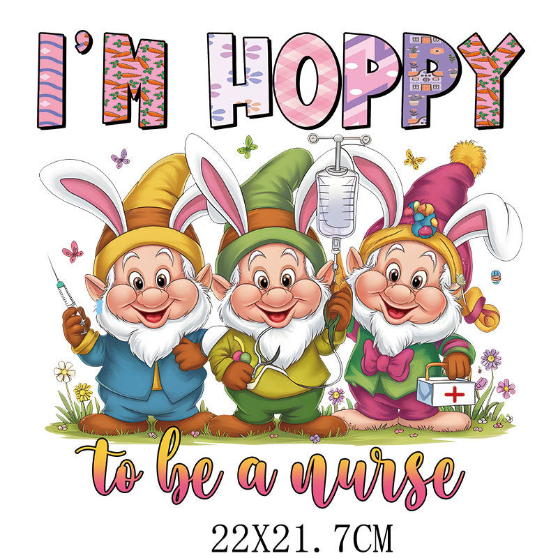 Wholesale 10pcs Easter Car Rabbit Cartoon UV DTF Ready to Press Transfers Wraps