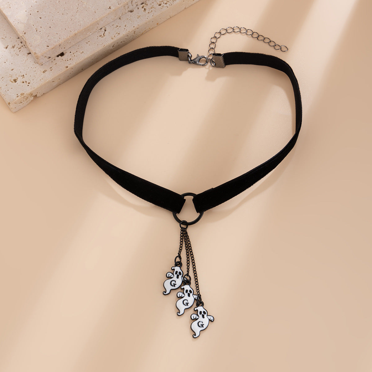 Wholesale Halloween Bat Water Drop Tassel Pendant Necklace