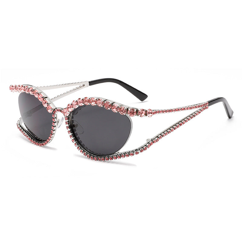 Wholesale Diamond-encrusted cat-eye sunglasses