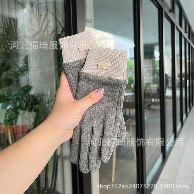 Wholesale Corduroy Plus Velvet Touch Screen Cold-proof Warm Gloves