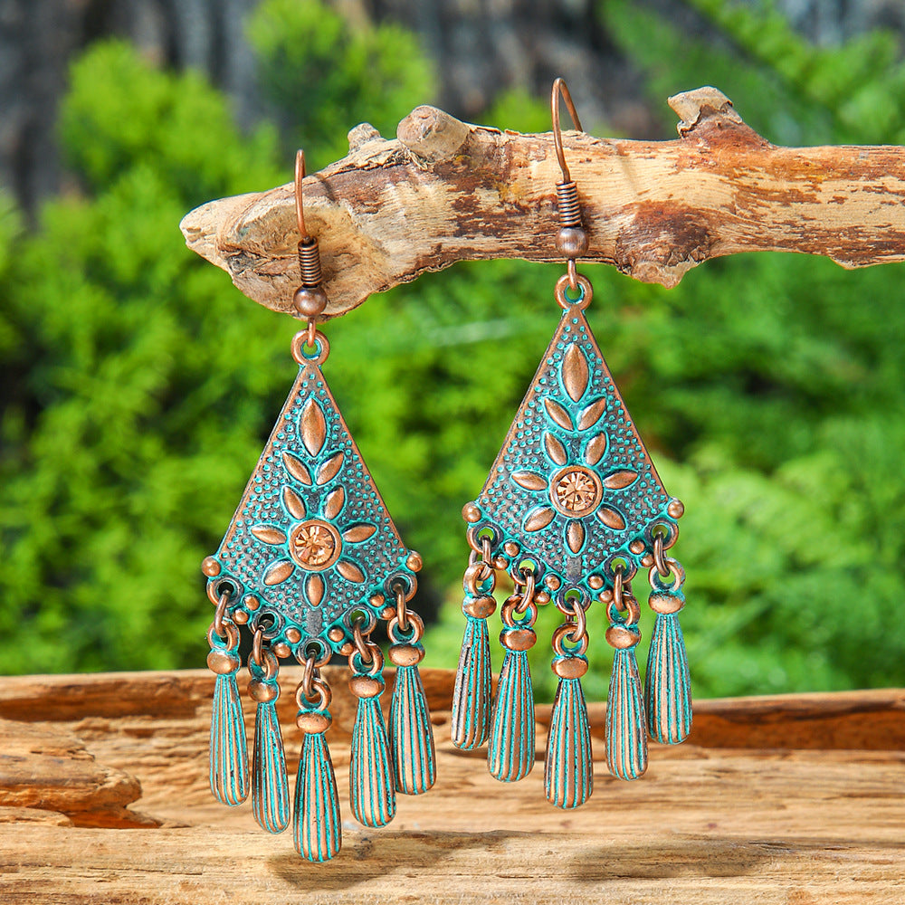 Wholesale Bohemian Retro Tassel Earrings Zinc Alloy Fashion Accessory For Party Wear And Resale