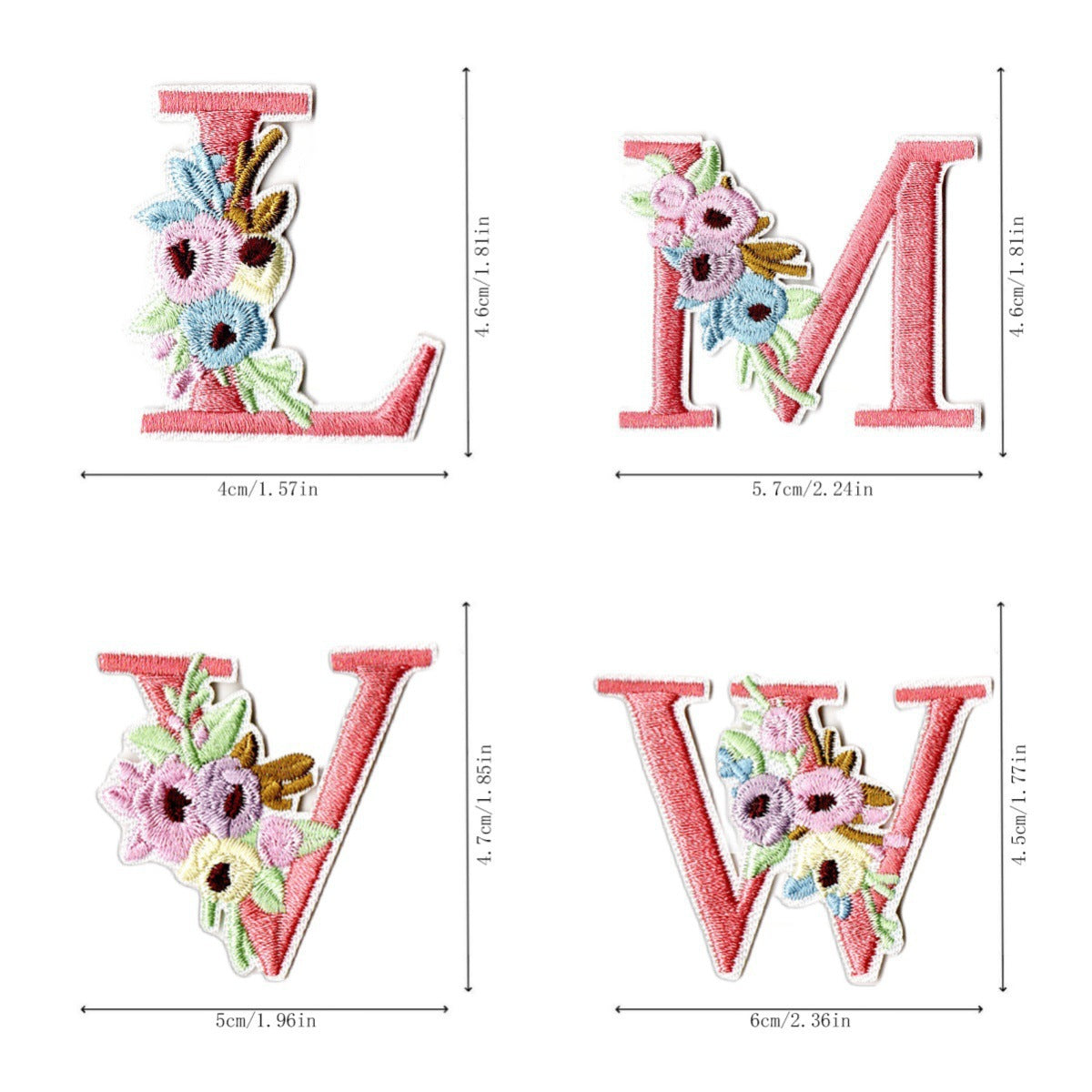 Wholesale Embroidered cartoon badge with English letters DIY Patches